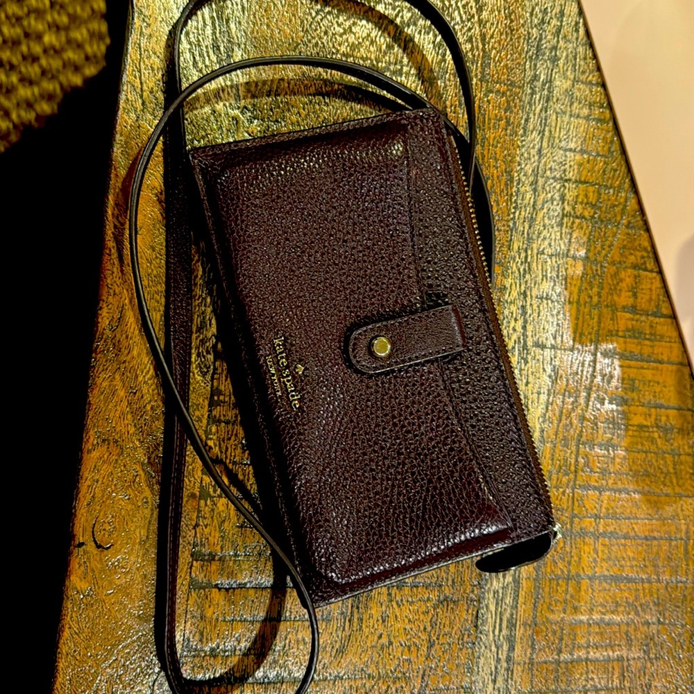 Kate Spade Marroon Crossbody Wallet